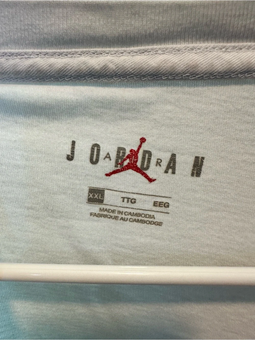Jordan x PSG Paris Patch Tee - White with Black Patch Shirt